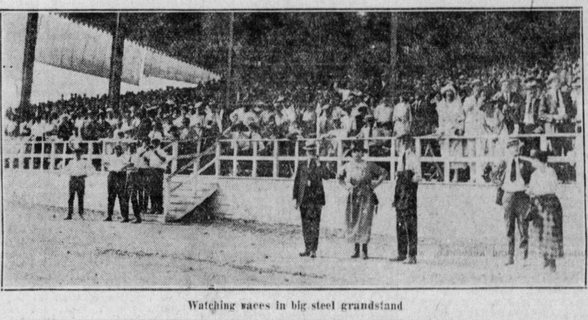 people in grandstand